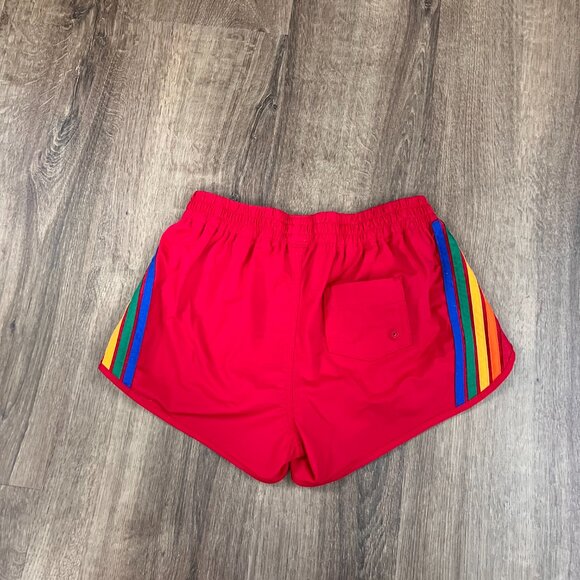 Aviator Nation 5 Stripe Red Flex Board Shorts Sz XS - Picture 8 of 9